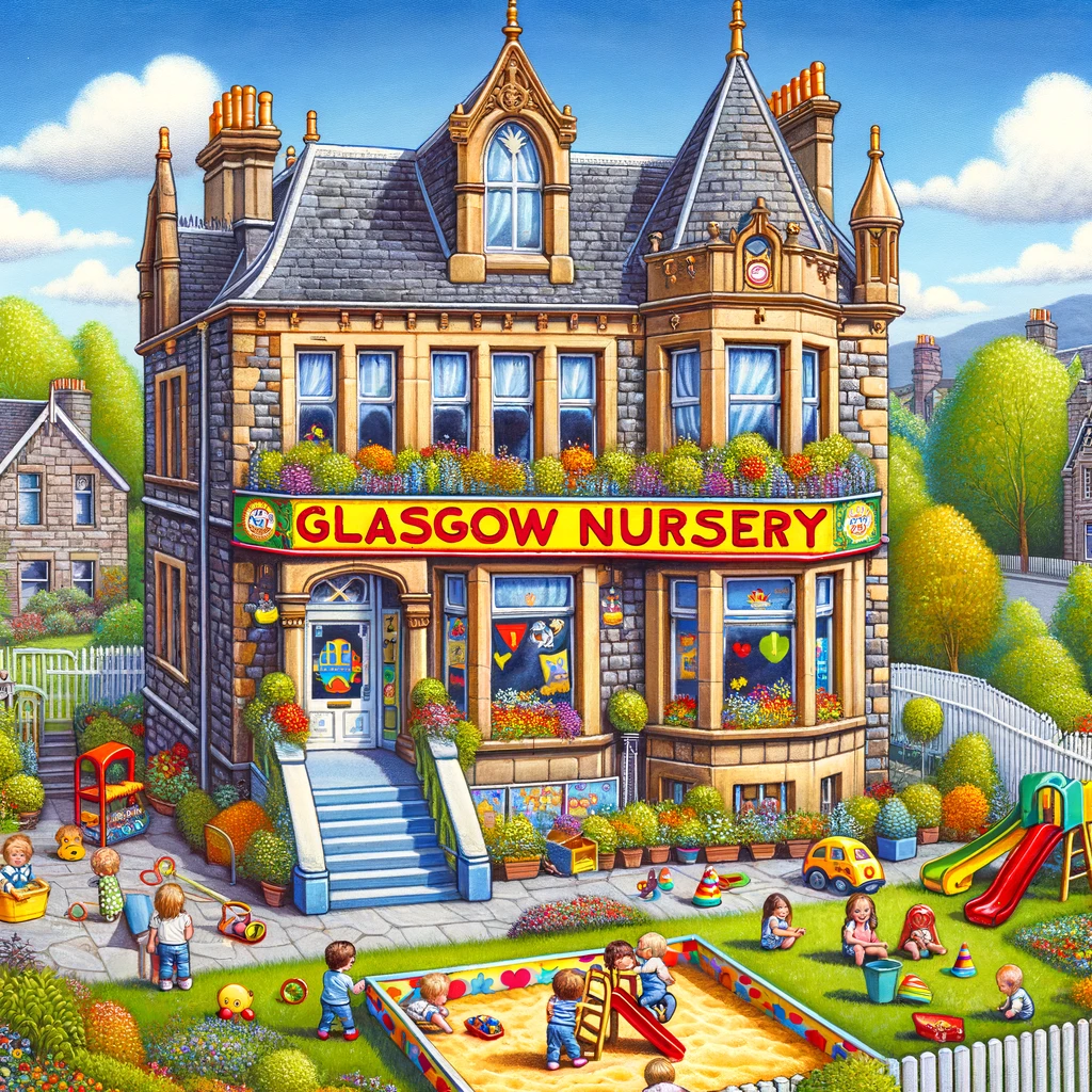 nursery in Glasgow ai generated image cartoon